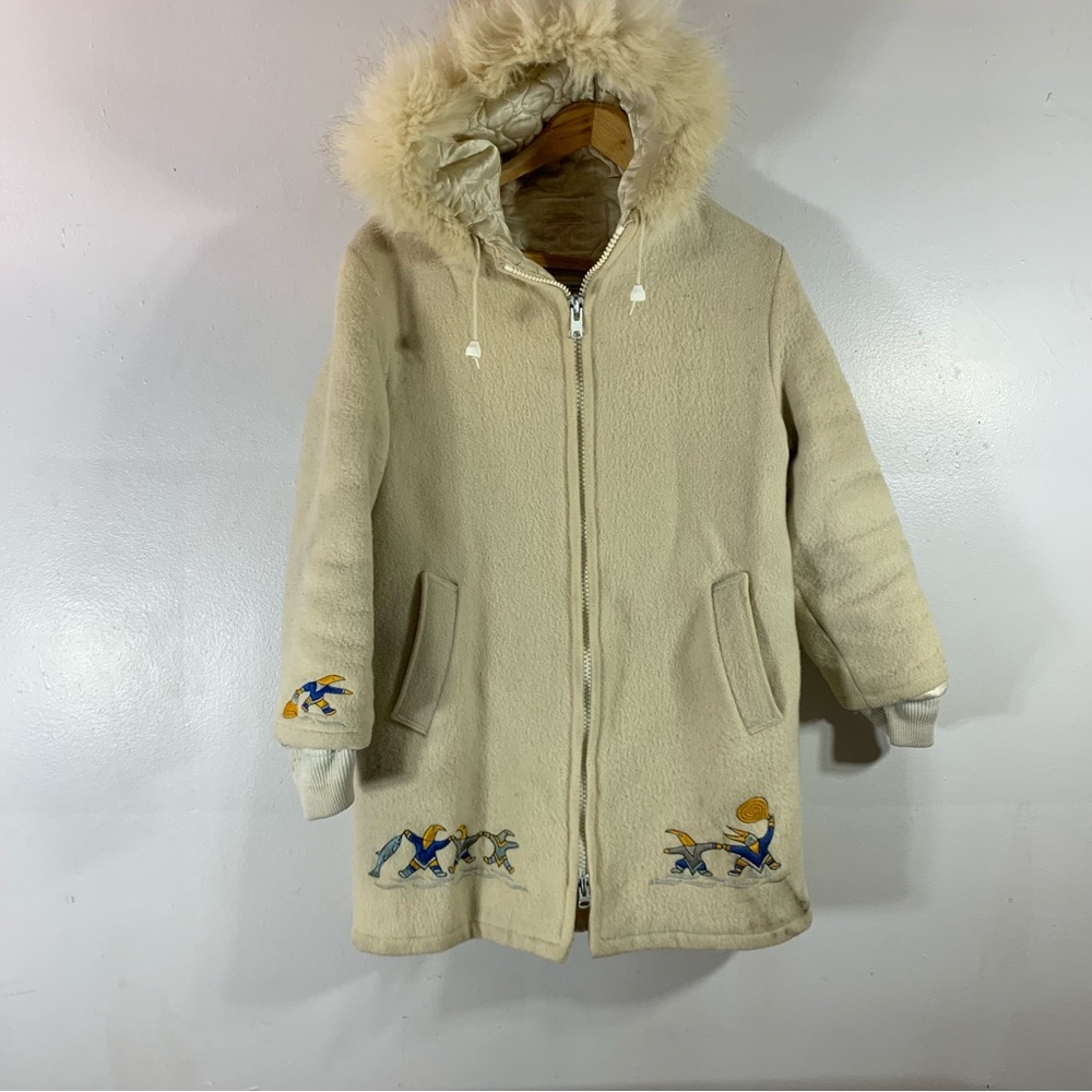 Vintage Hudsons bay pure Virgin wool Winter parka coat